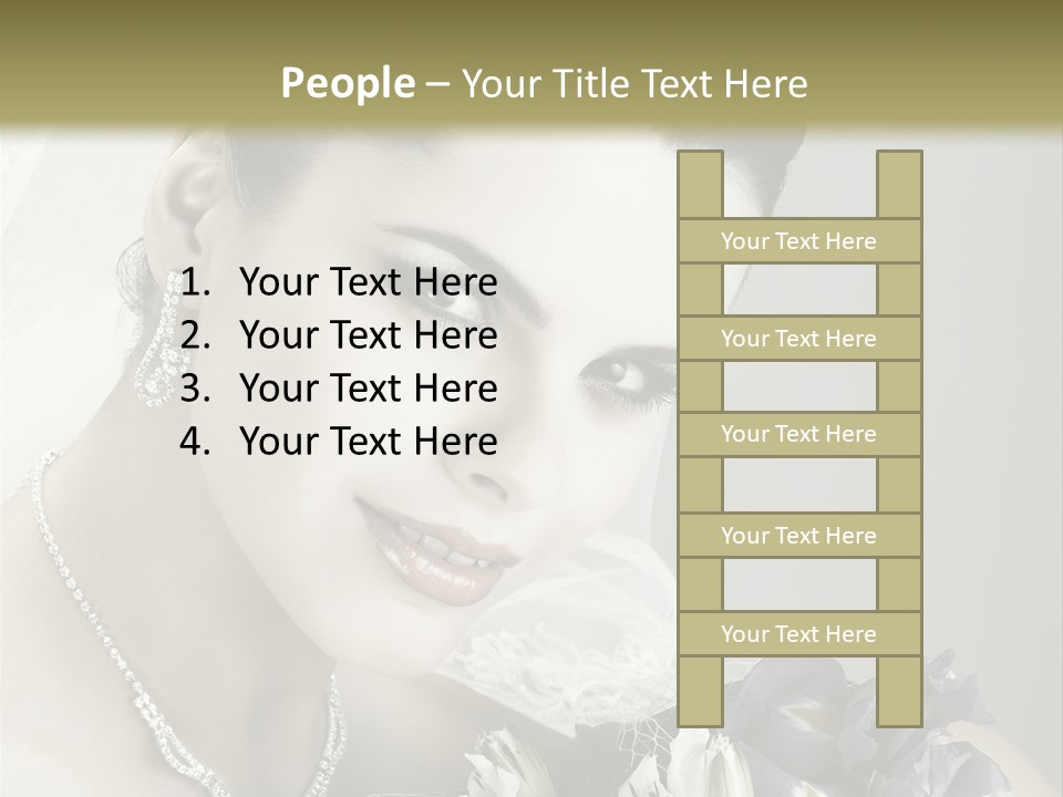 Female Flowers Winter PowerPoint Template