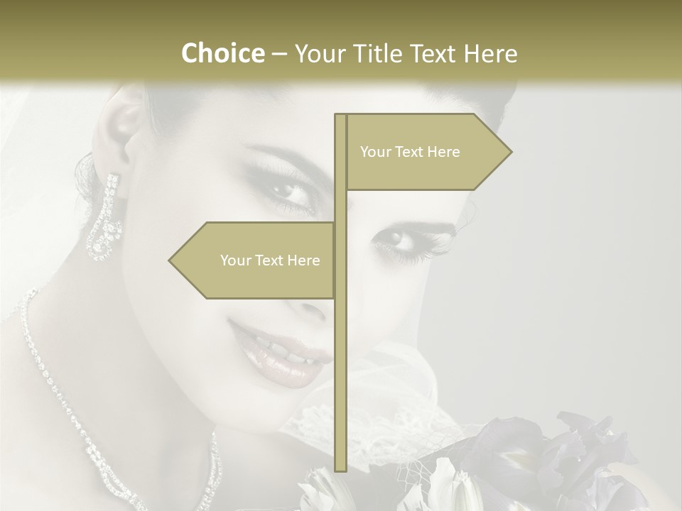 Female Flowers Winter PowerPoint Template