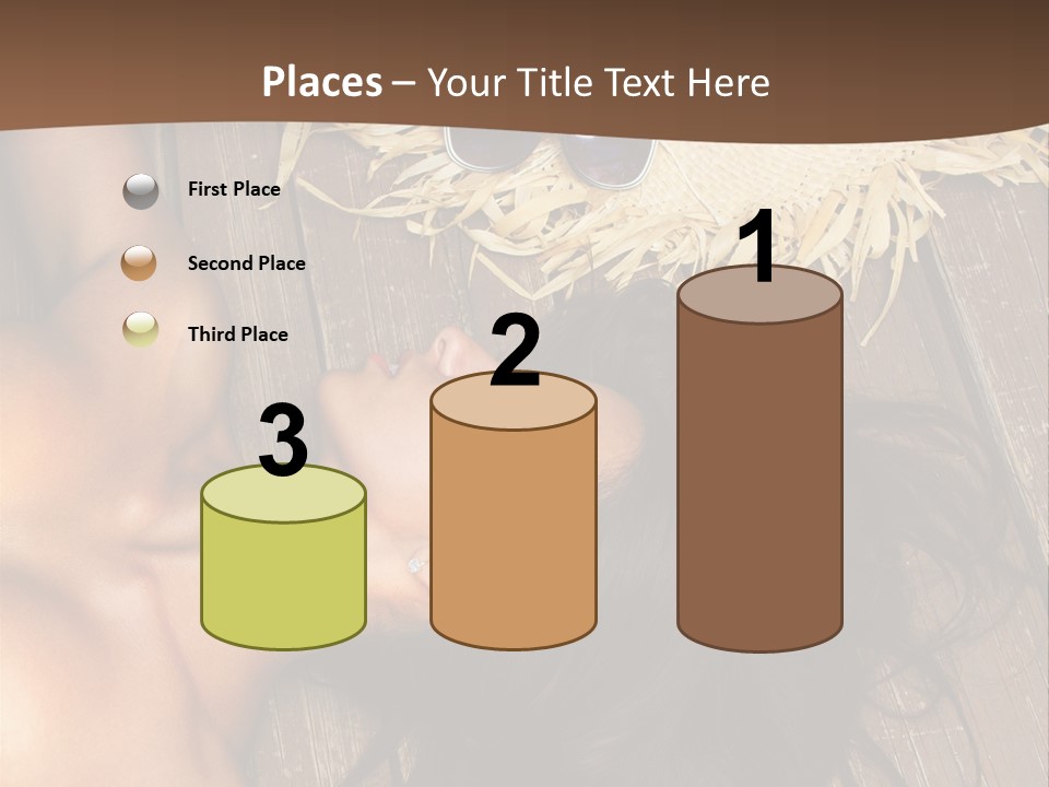 Lying Caucasian Comfort PowerPoint Template