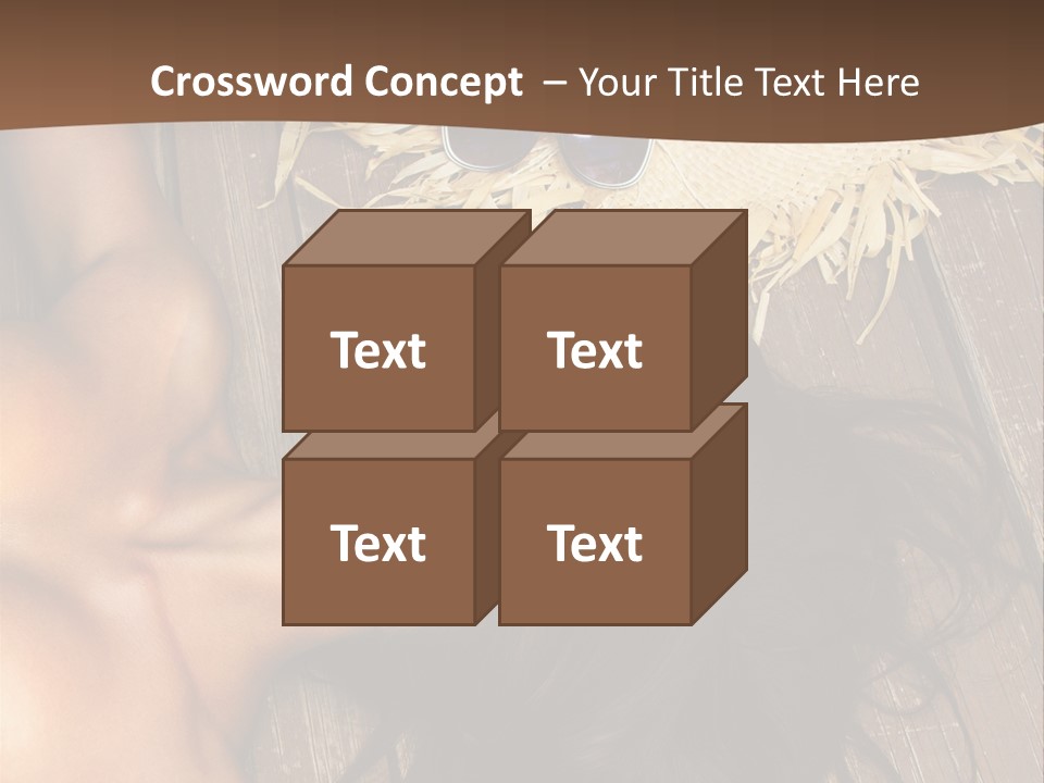 Lying Caucasian Comfort PowerPoint Template