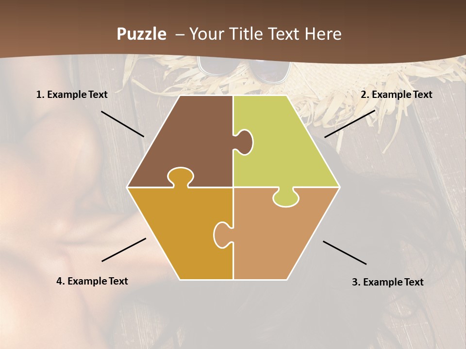 Lying Caucasian Comfort PowerPoint Template