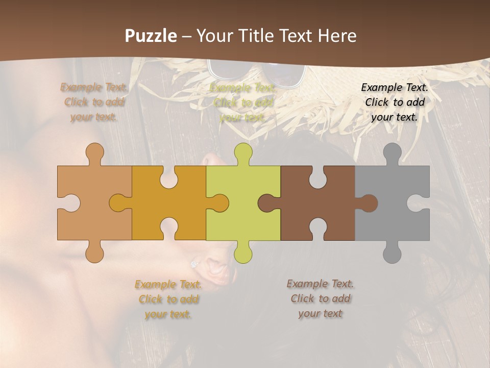 Lying Caucasian Comfort PowerPoint Template