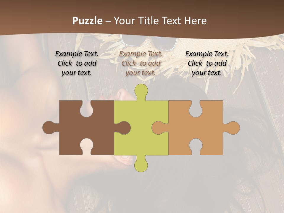 Lying Caucasian Comfort PowerPoint Template