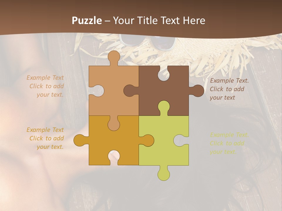 Lying Caucasian Comfort PowerPoint Template