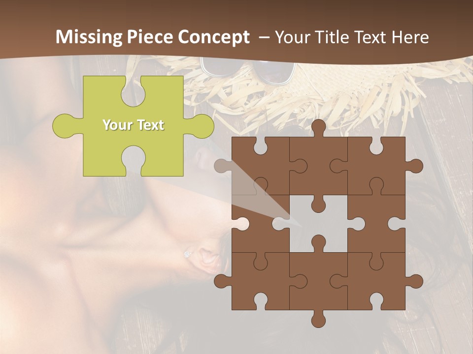 Lying Caucasian Comfort PowerPoint Template