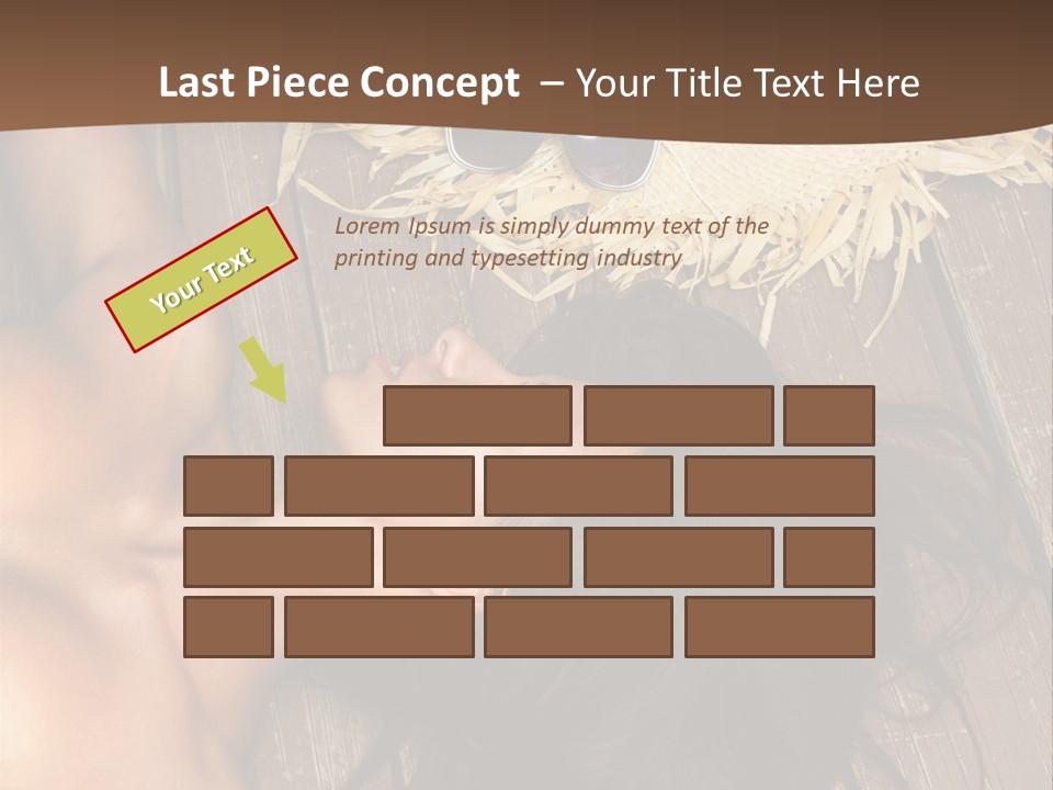 Lying Caucasian Comfort PowerPoint Template
