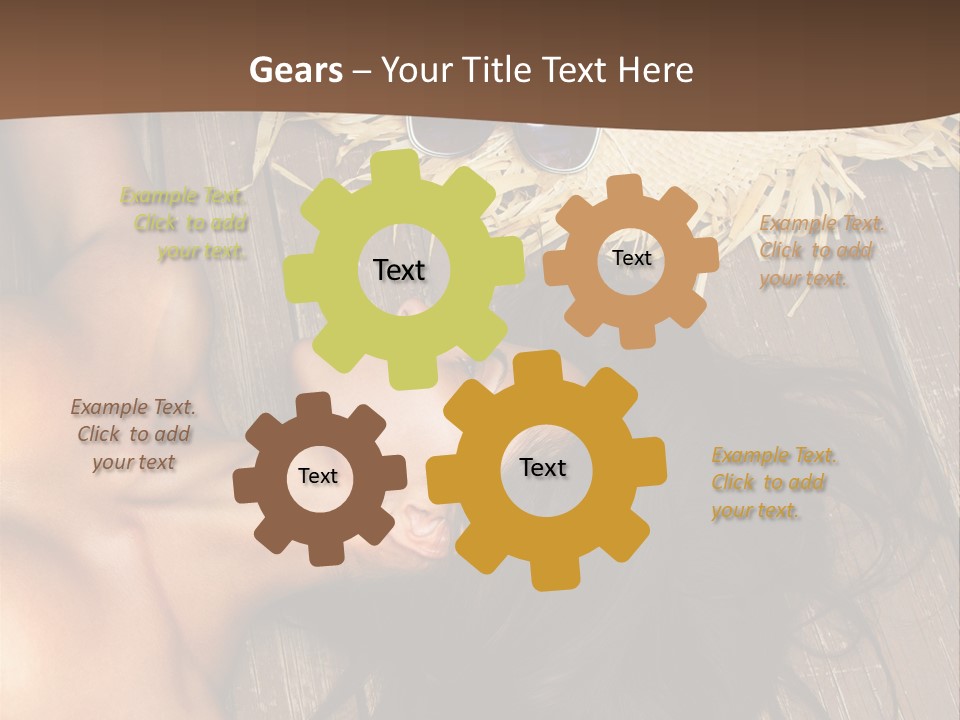 Lying Caucasian Comfort PowerPoint Template