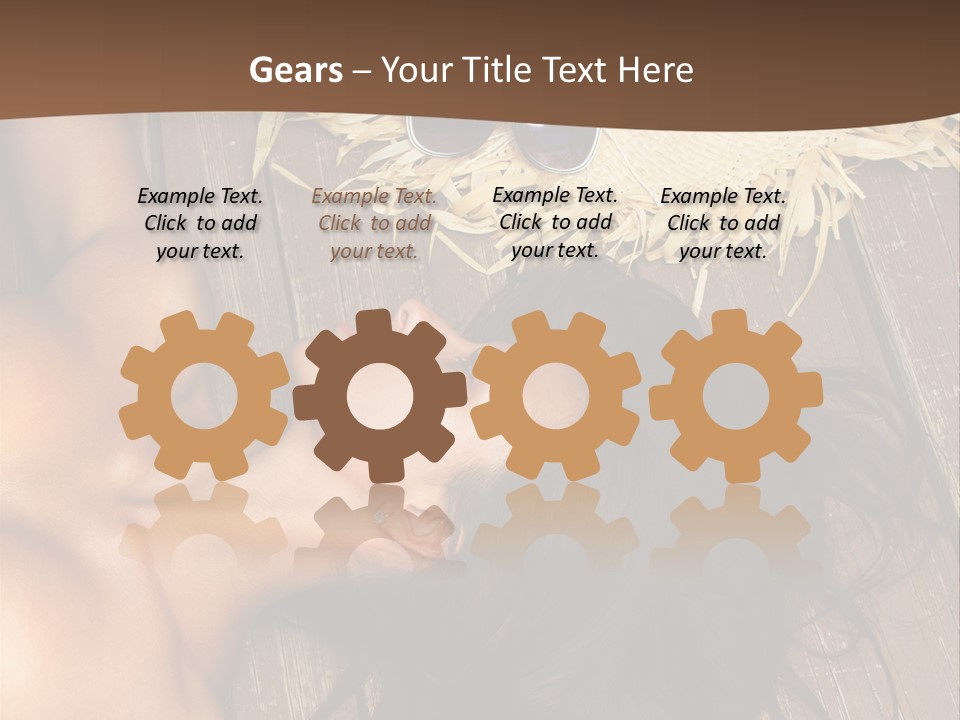 Lying Caucasian Comfort PowerPoint Template