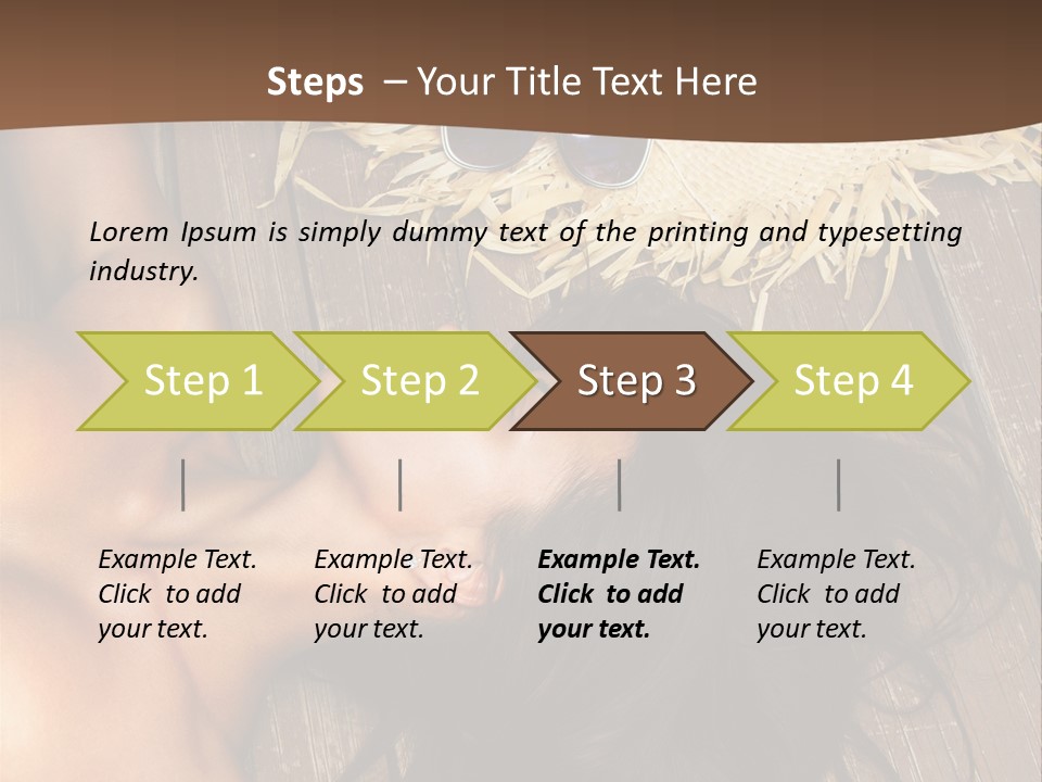 Lying Caucasian Comfort PowerPoint Template