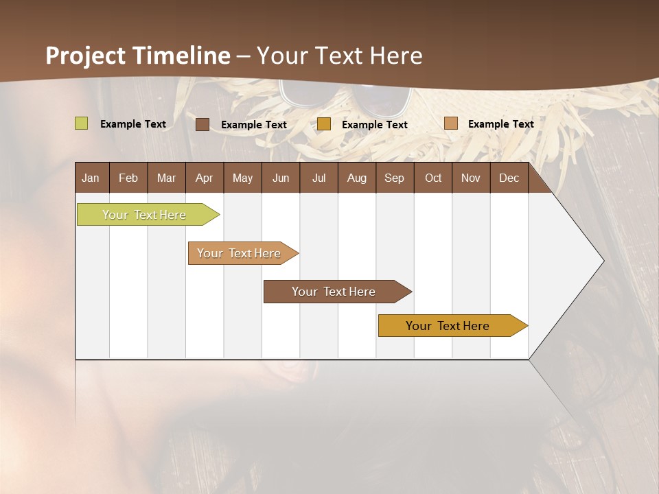 Lying Caucasian Comfort PowerPoint Template