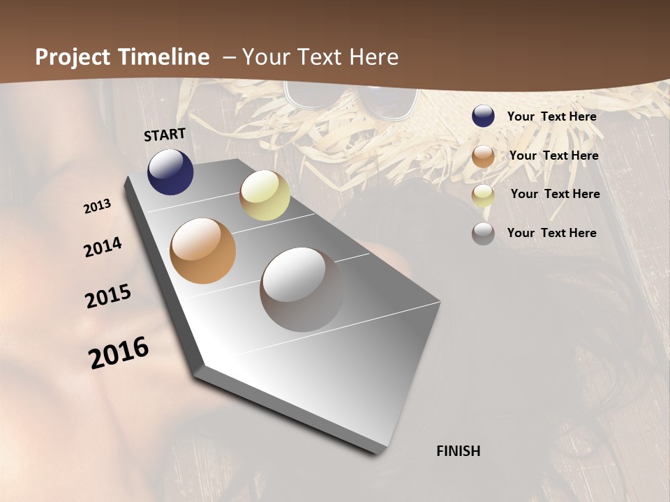 Lying Caucasian Comfort PowerPoint Template