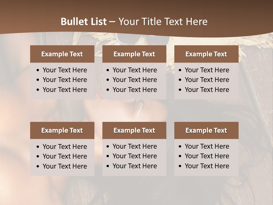 Lying Caucasian Comfort PowerPoint Template