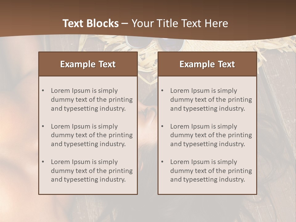 Lying Caucasian Comfort PowerPoint Template