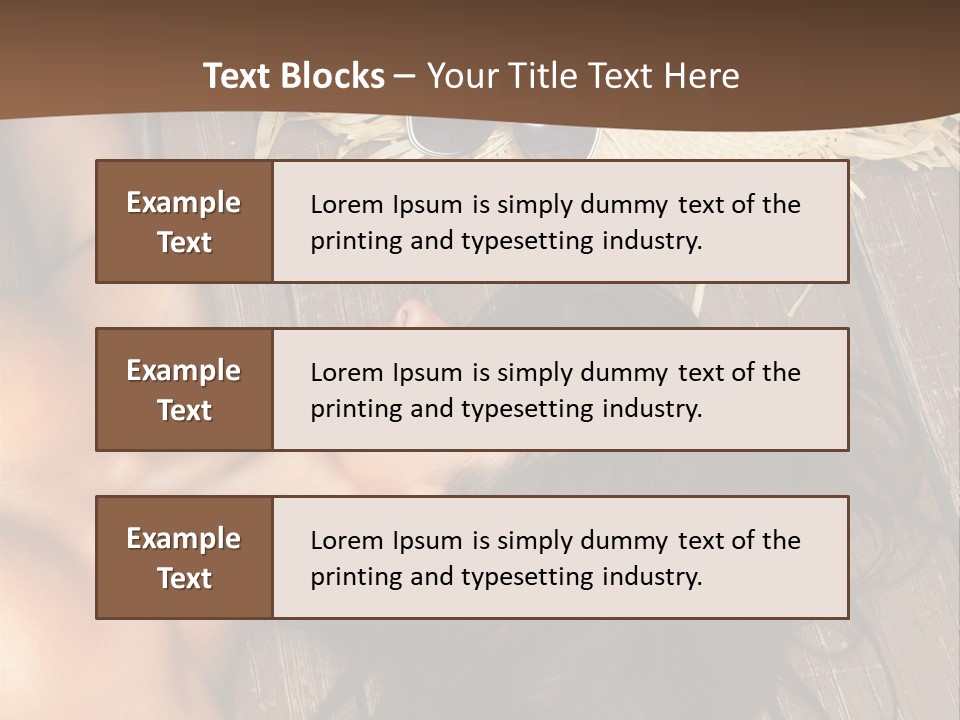 Lying Caucasian Comfort PowerPoint Template