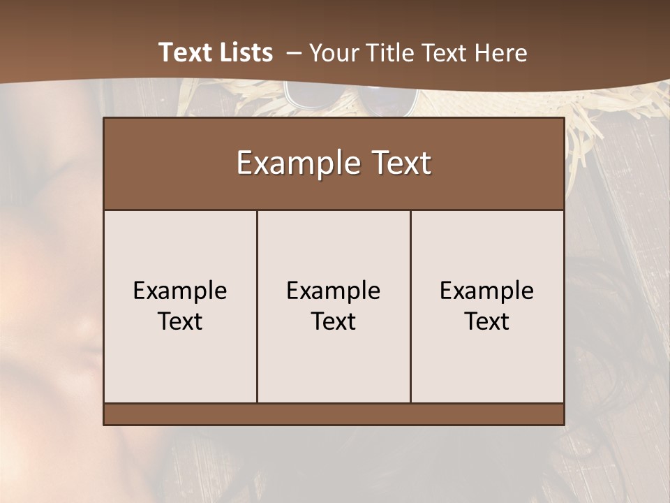 Lying Caucasian Comfort PowerPoint Template