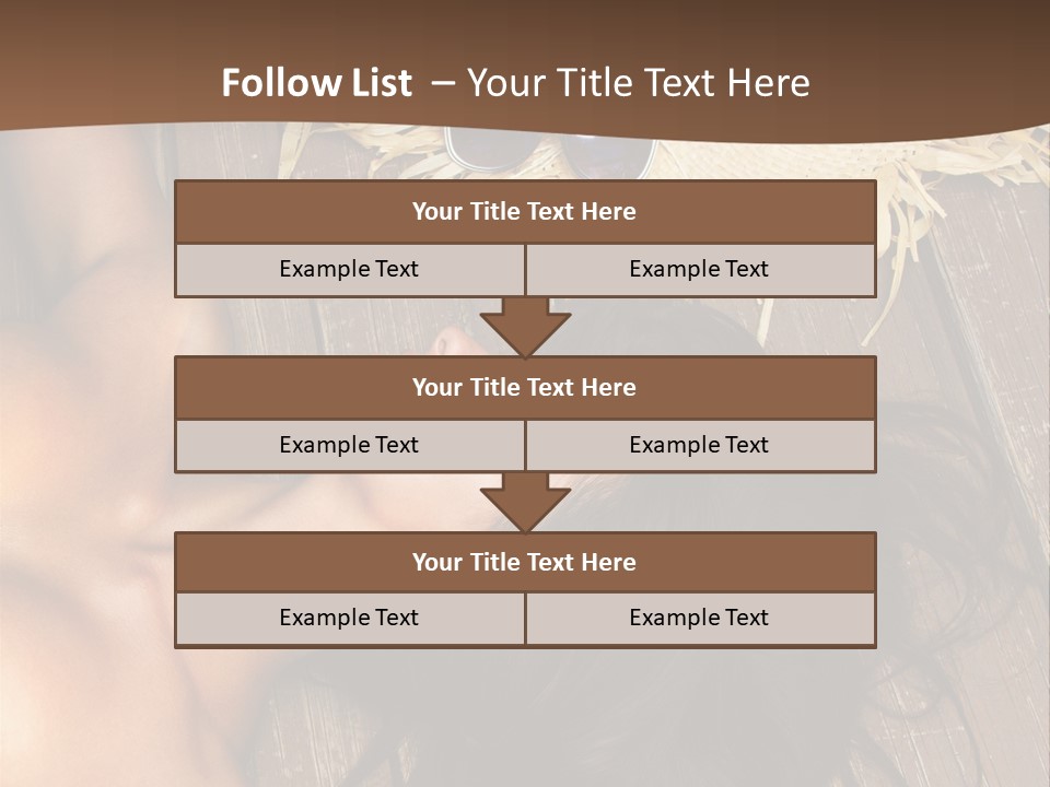 Lying Caucasian Comfort PowerPoint Template