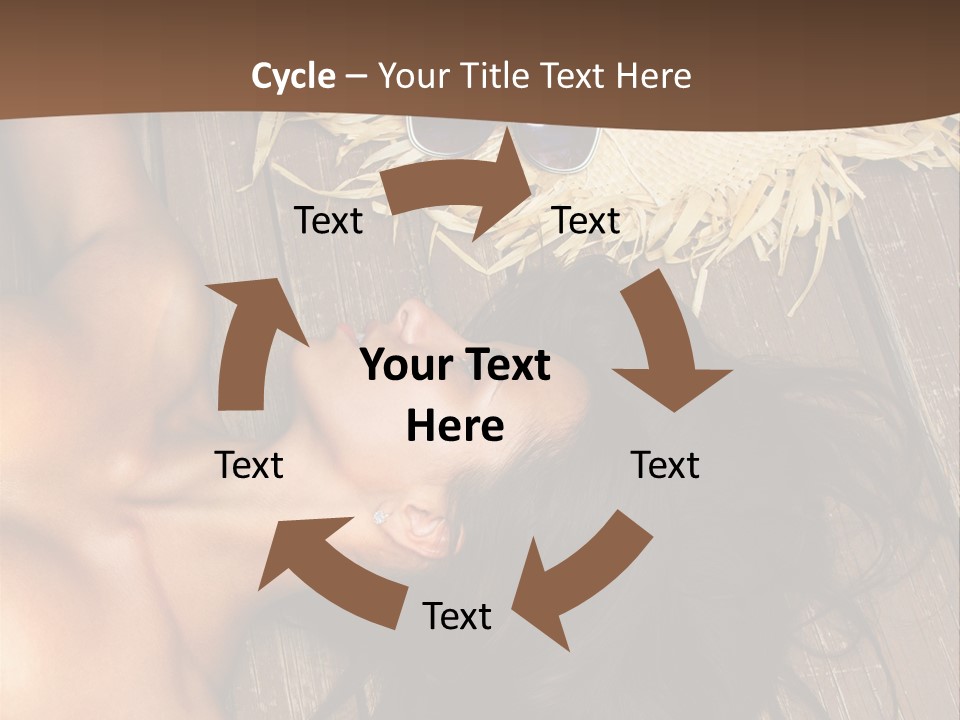 Lying Caucasian Comfort PowerPoint Template