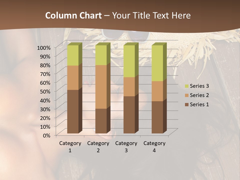 Lying Caucasian Comfort PowerPoint Template