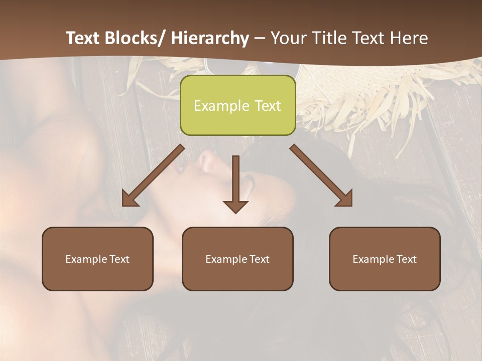 Lying Caucasian Comfort PowerPoint Template