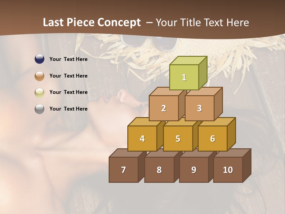 Lying Caucasian Comfort PowerPoint Template