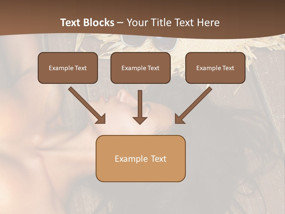 Lying Caucasian Comfort PowerPoint Template
