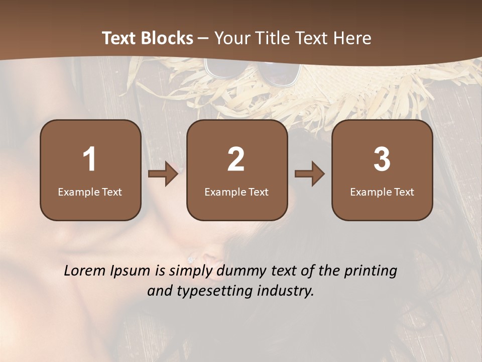 Lying Caucasian Comfort PowerPoint Template