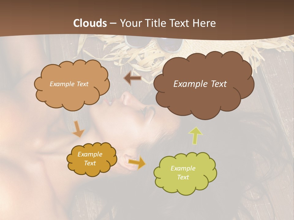 Lying Caucasian Comfort PowerPoint Template