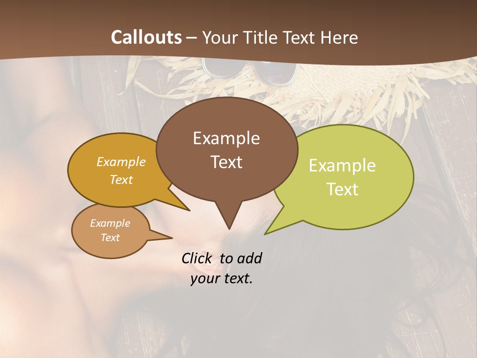 Lying Caucasian Comfort PowerPoint Template