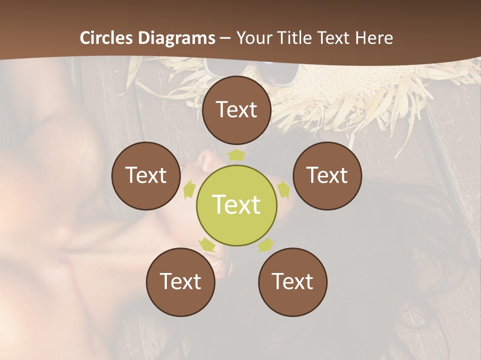 Lying Caucasian Comfort PowerPoint Template