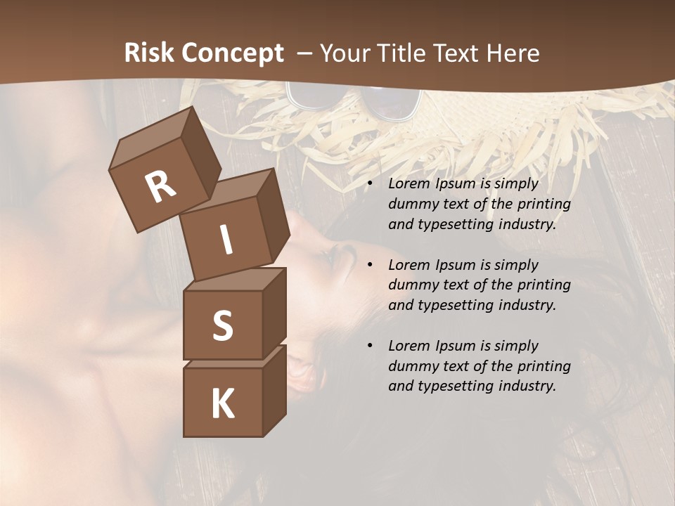 Lying Caucasian Comfort PowerPoint Template