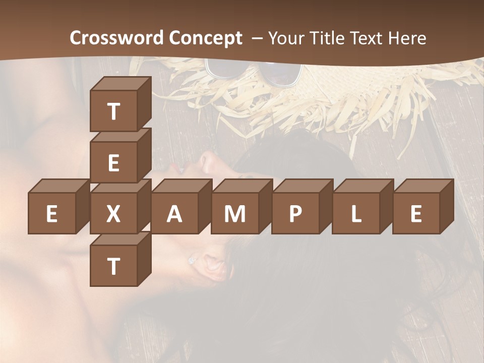 Lying Caucasian Comfort PowerPoint Template