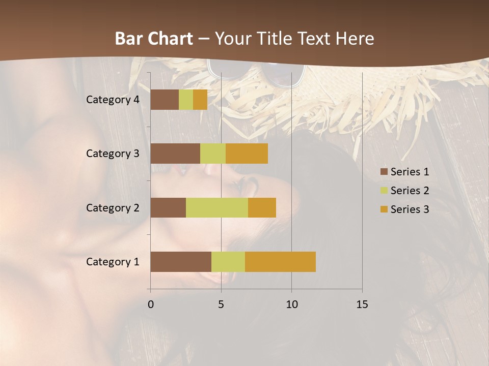 Lying Caucasian Comfort PowerPoint Template