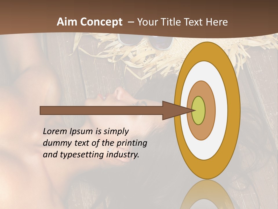 Lying Caucasian Comfort PowerPoint Template