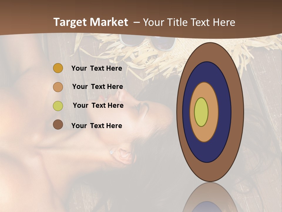 Lying Caucasian Comfort PowerPoint Template