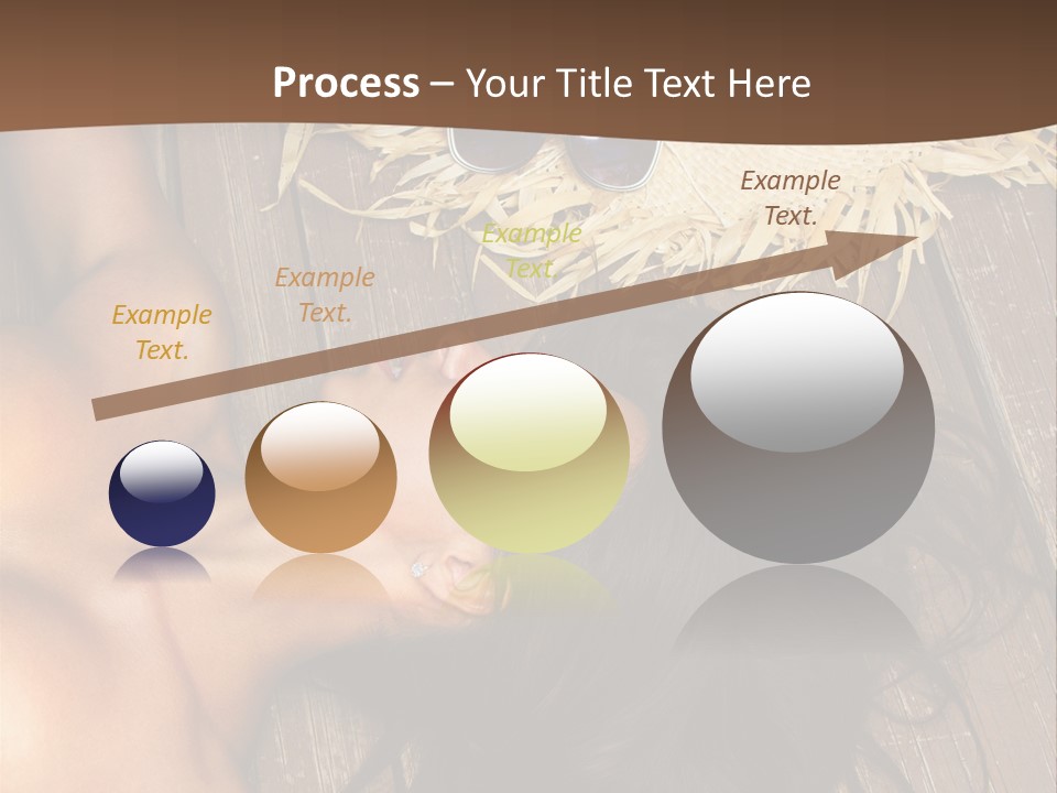 Lying Caucasian Comfort PowerPoint Template
