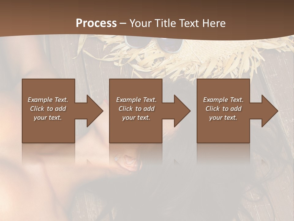 Lying Caucasian Comfort PowerPoint Template