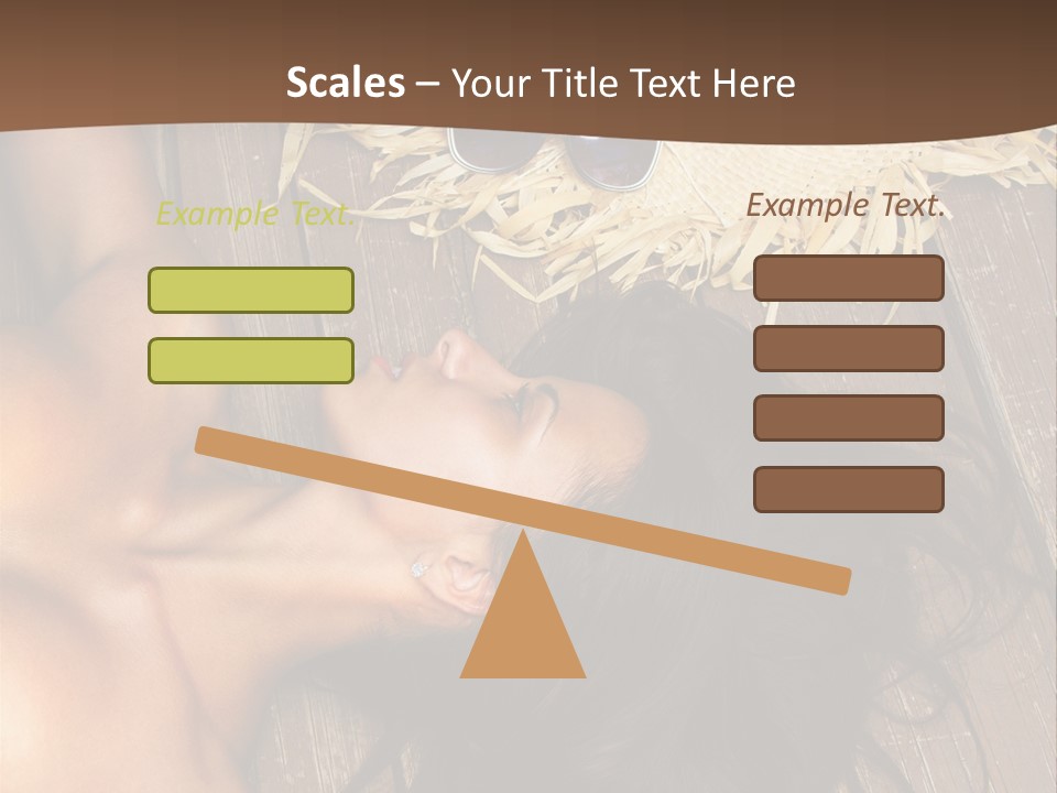Lying Caucasian Comfort PowerPoint Template