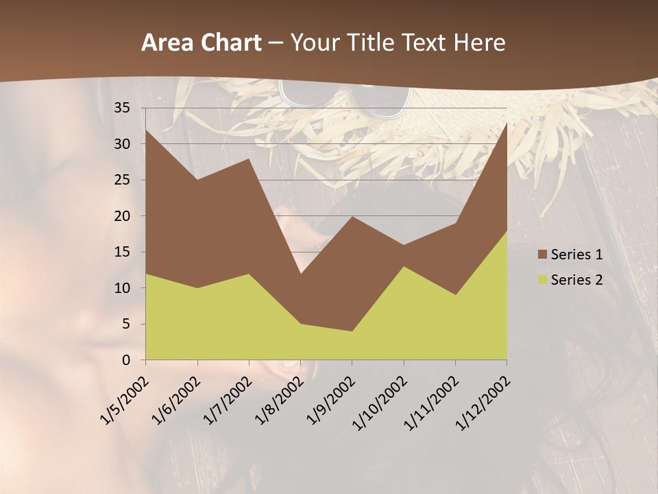 Lying Caucasian Comfort PowerPoint Template