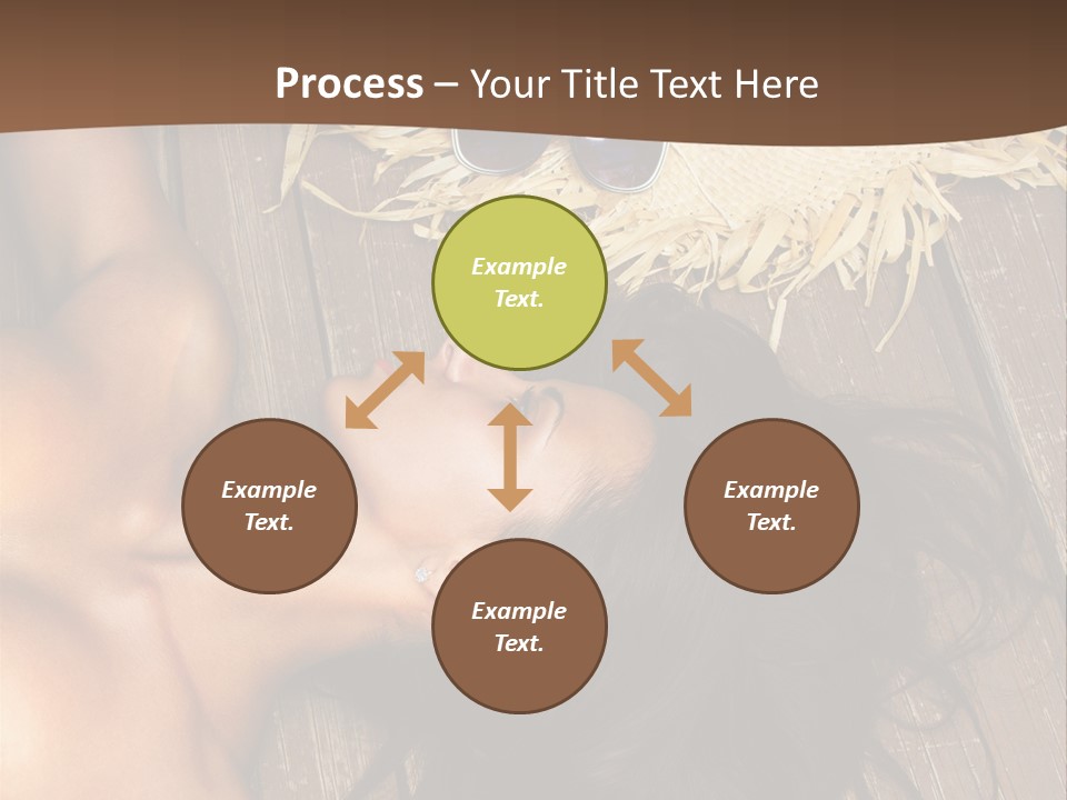 Lying Caucasian Comfort PowerPoint Template