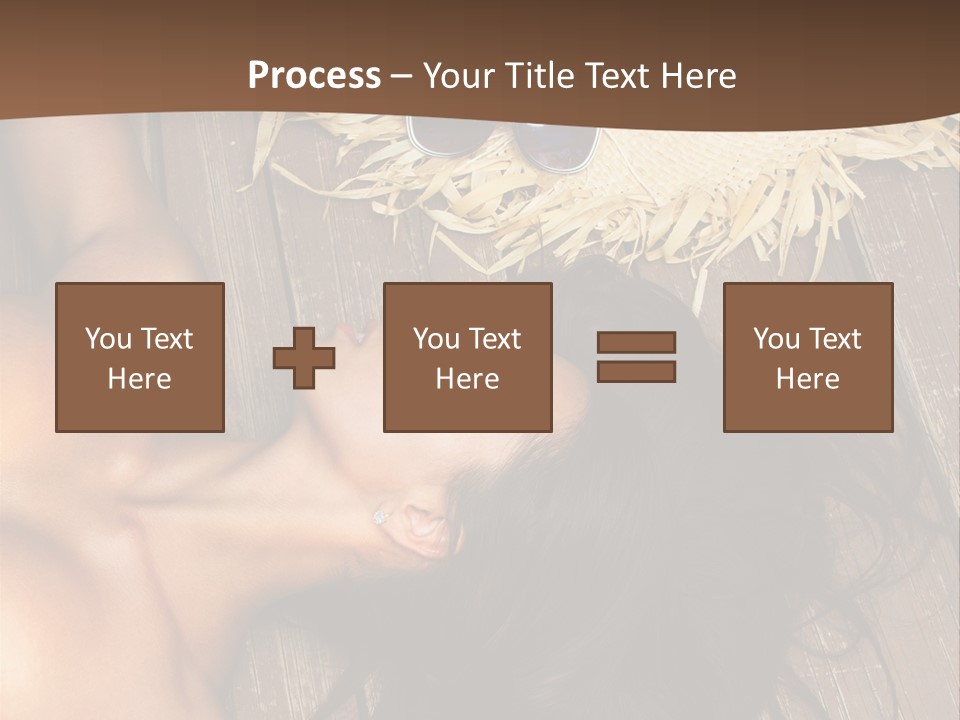 Lying Caucasian Comfort PowerPoint Template
