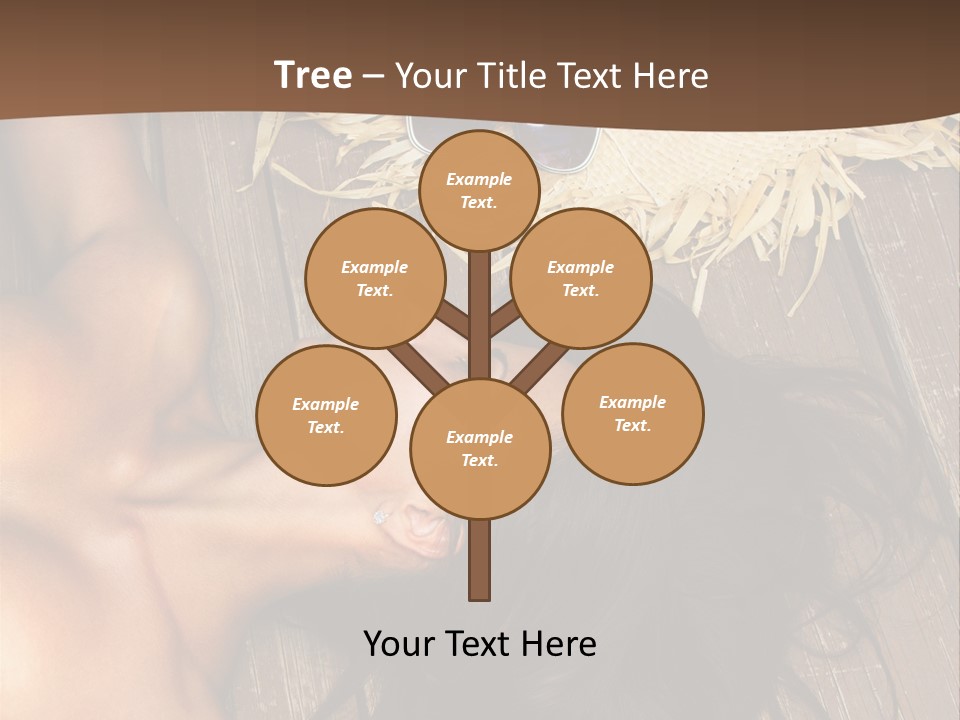 Lying Caucasian Comfort PowerPoint Template