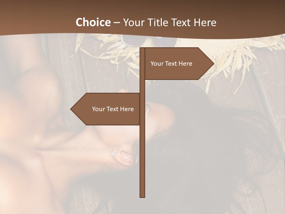 Lying Caucasian Comfort PowerPoint Template