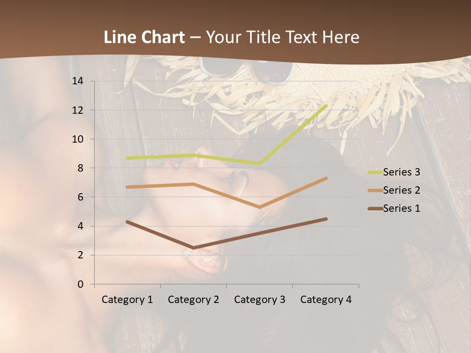 Lying Caucasian Comfort PowerPoint Template