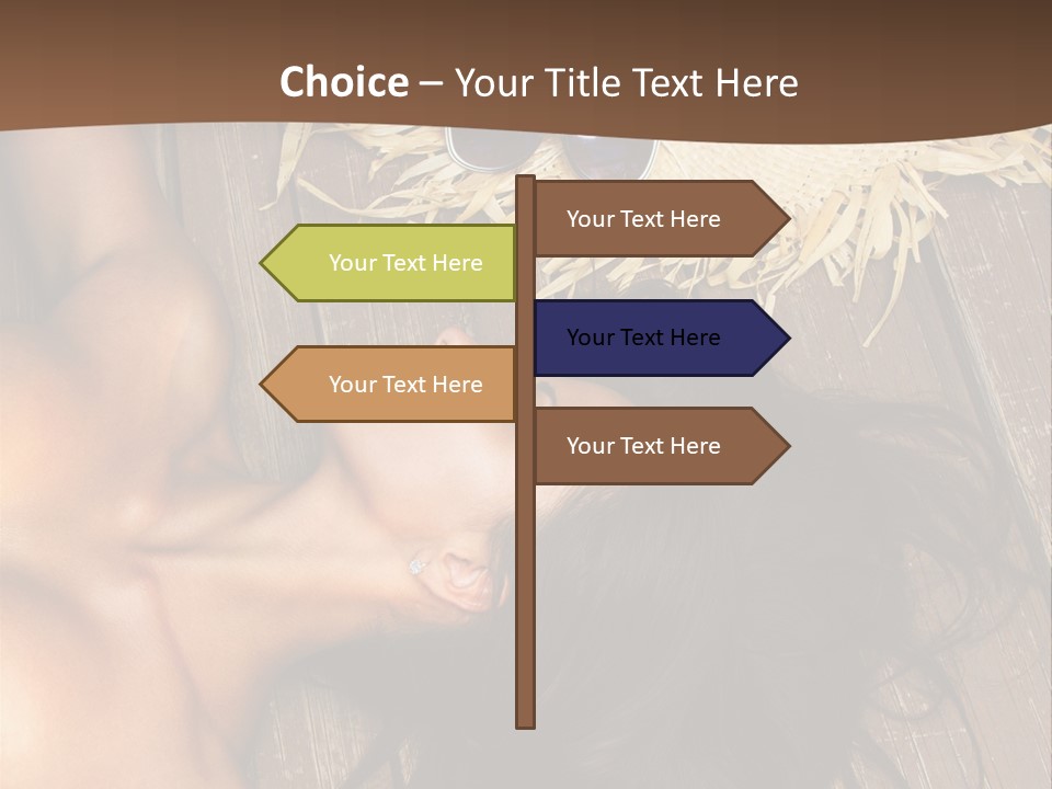 Lying Caucasian Comfort PowerPoint Template