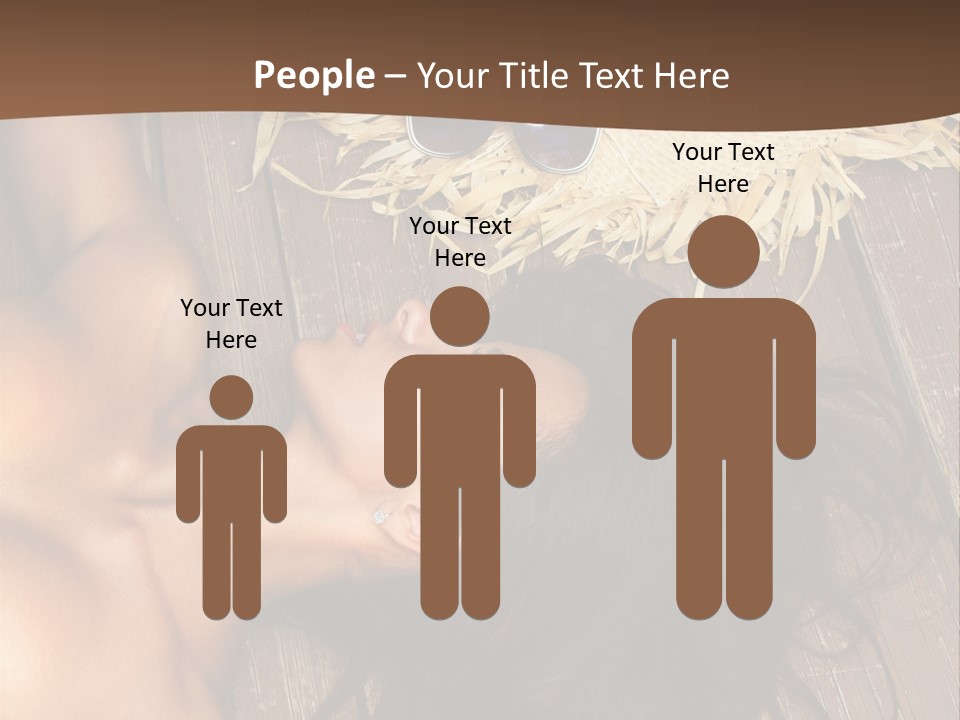 Lying Caucasian Comfort PowerPoint Template