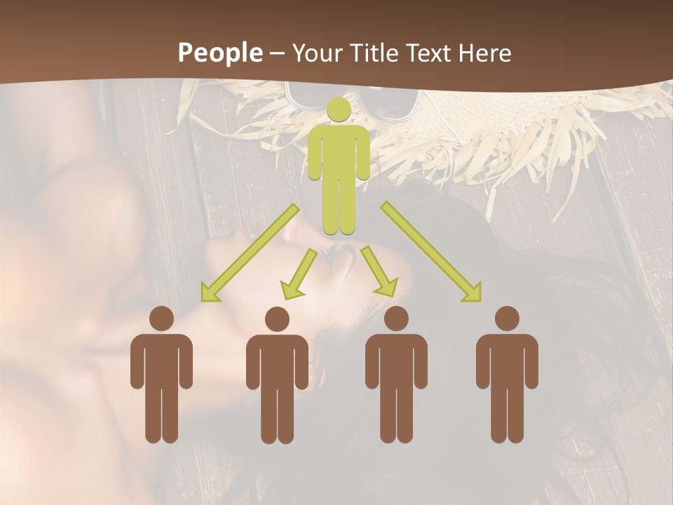 Lying Caucasian Comfort PowerPoint Template