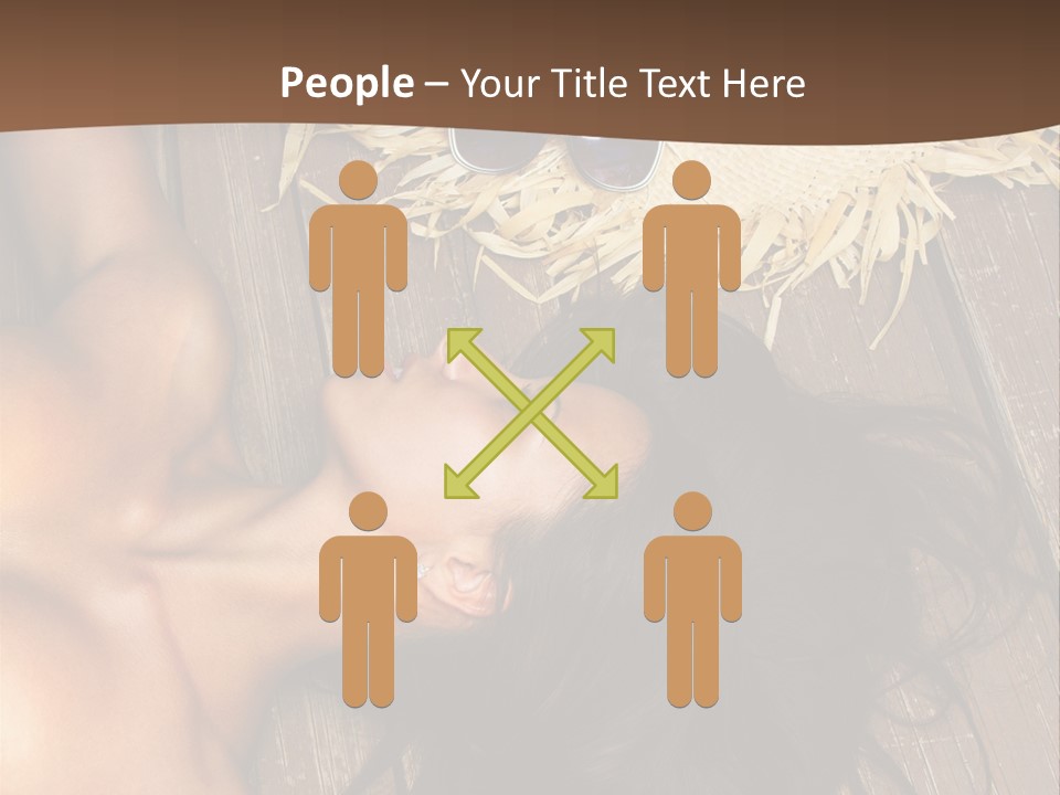 Lying Caucasian Comfort PowerPoint Template