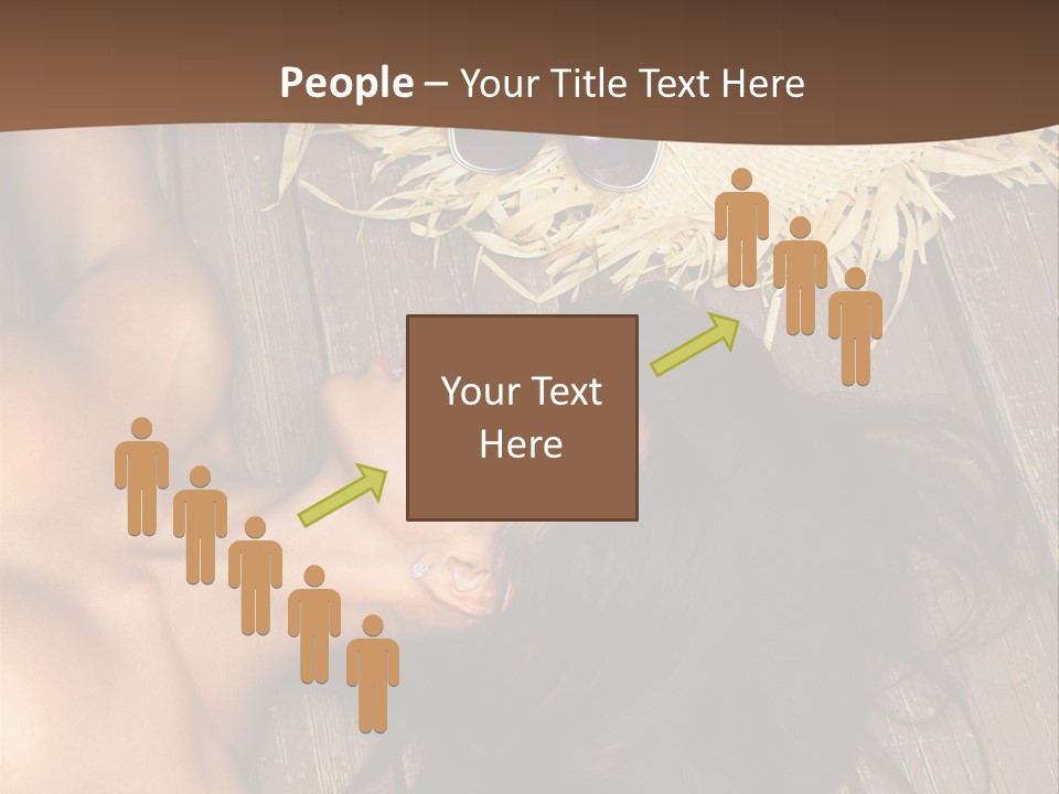 Lying Caucasian Comfort PowerPoint Template