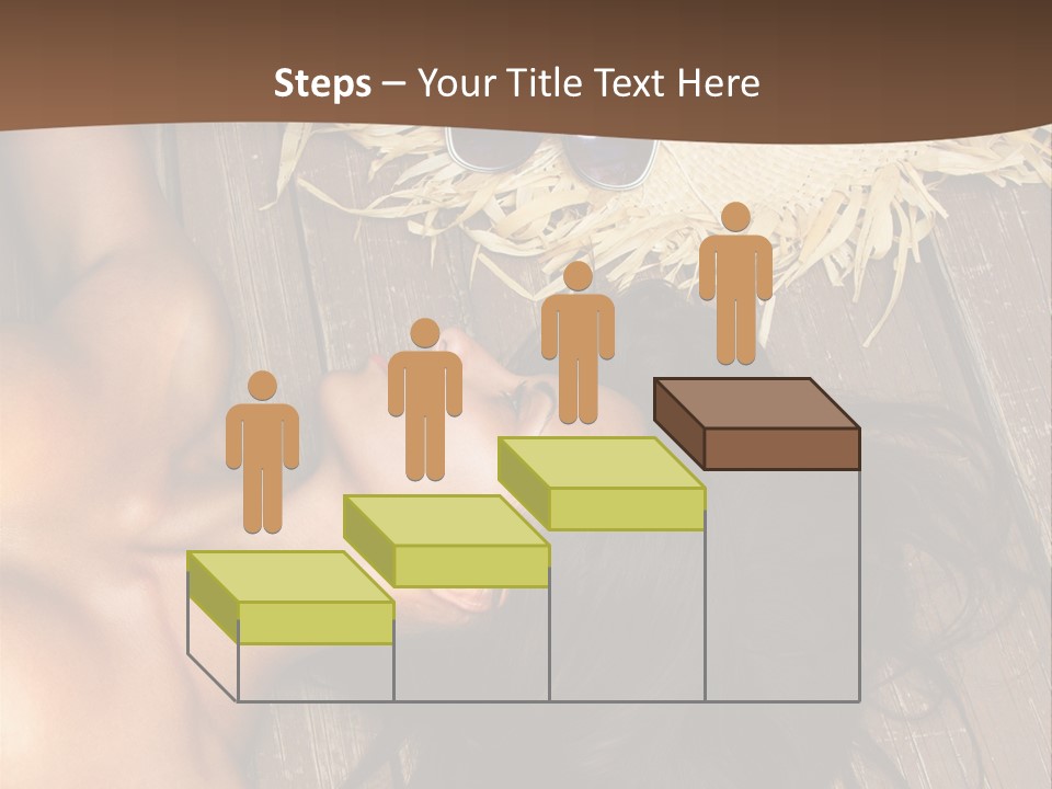 Lying Caucasian Comfort PowerPoint Template