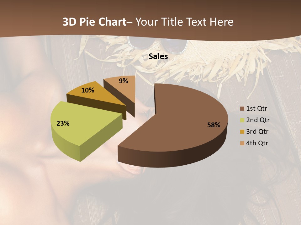 Lying Caucasian Comfort PowerPoint Template